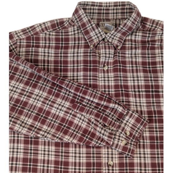 L.L. Bean Mens Scotch Plaid Flannel Shirt size L Traditional Fit Brushed Soft - Picture 1 of 10